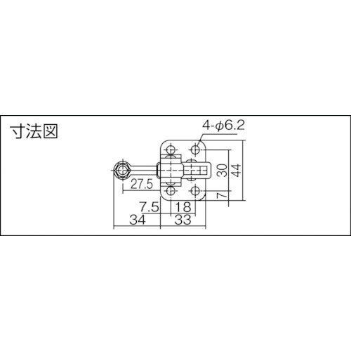 下方押え型トグルクランプ 垂直ハンドル(31312)【ISK-40A0】