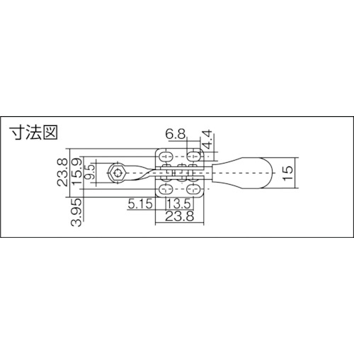 下方押え型トグルクランプ 水平ハンドル(31104)【ISK-HH1500】