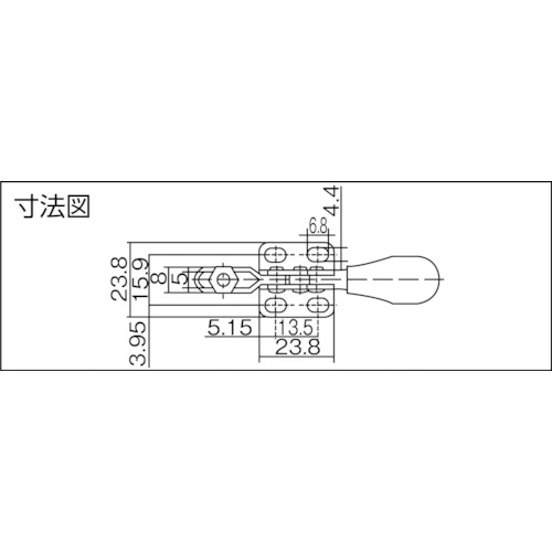 下方押え型トグルクランプ 水平ハンドル(31105)【ISK-HH2500】