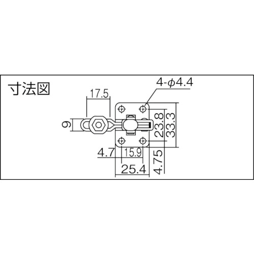 下方押え型トグルクランプ 垂直ハンドル(31301)【ISK-HV1500】