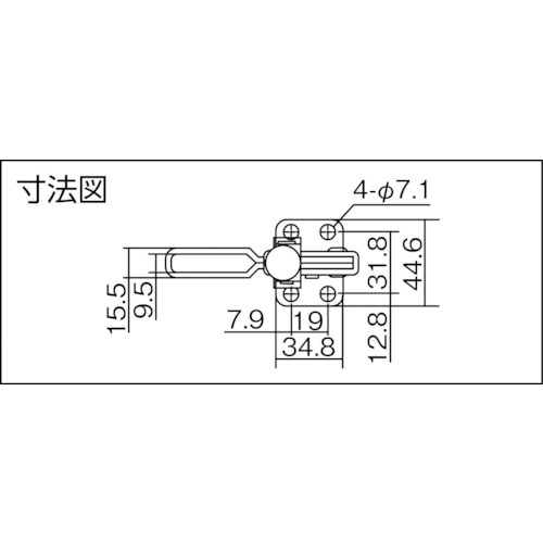 下方押え型トグルクランプ 垂直ハンドル(31306)【ISK-HV4530-XL】