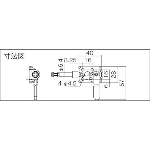 横押し型トグルクランプ(31416)【ISK-SL50L0】