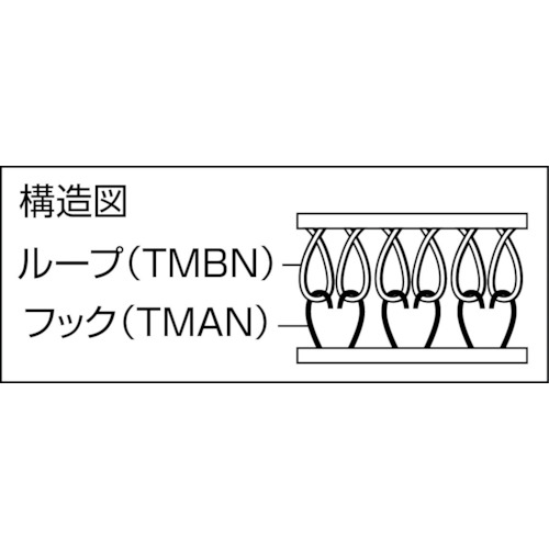 マジックテープ 糊付A側 16mm×25m 白【TMAN-1625-W】