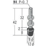 ゴム付ステンレスボルト M4X32【RBT-4L-SUS】