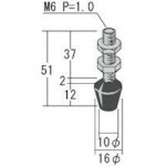 ゴム付ステンレスボルト M6X37【RBT-6-SUS】