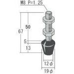 ゴム付ステンレスボルト M8X50【RBT-8-SUS】