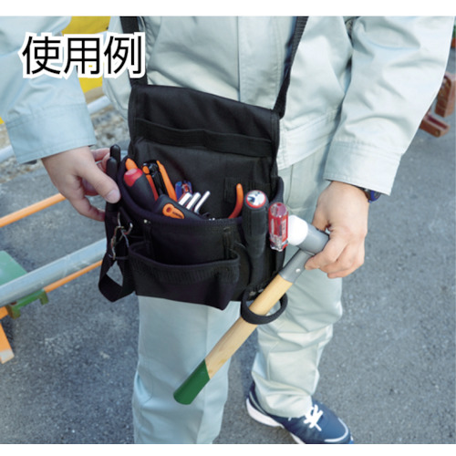 ツールバッグ ツールホルスター 5ポケット ブラック色【TTH-200-BK】