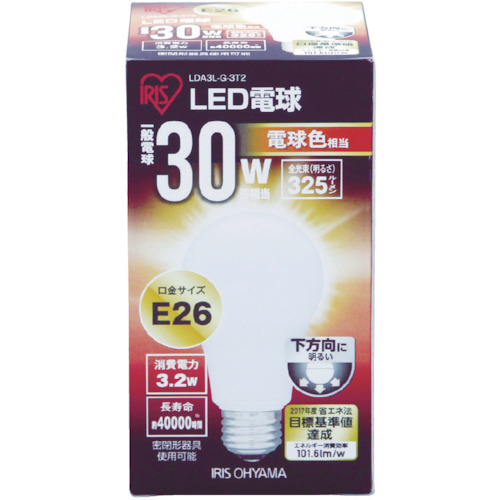 LED電球 E26 325lm 電球色 (1個入)【LDA3L-G-3T2】
