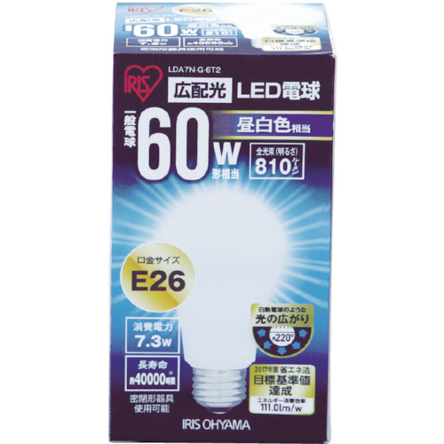 LED電球 E26 485lm 広配光 昼白色 (1個入)【LDA4N-G-4T2】