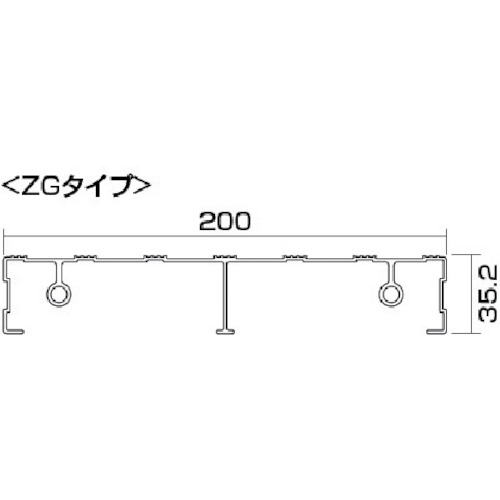 作業台用手すりZG-TE型 階段両手すり天場二方 5段用【ZG-TE30A11H】