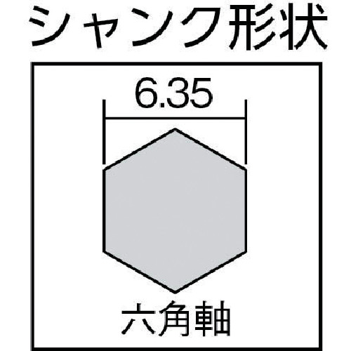 六角シャンク薄板ドリル 3.4mm【ERD-3.4】