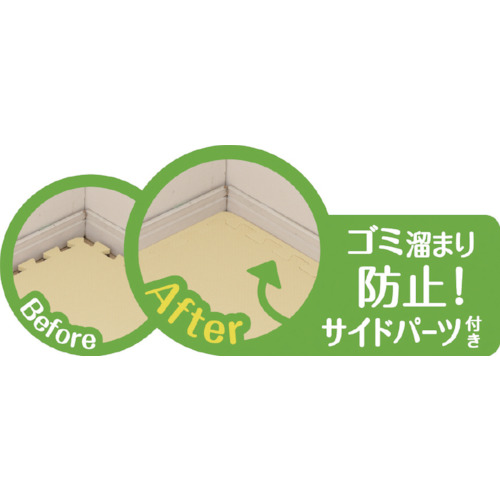 ジョイントマット 30×30 9枚 ブラウン/ベージュ【JTMR-39-BR】