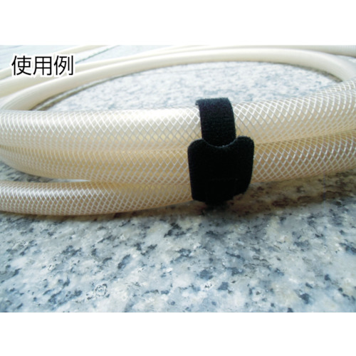 マジックバンド 耐候性 ストラップ 15cm 黒 (4本入)【MKSW-1915-BK】