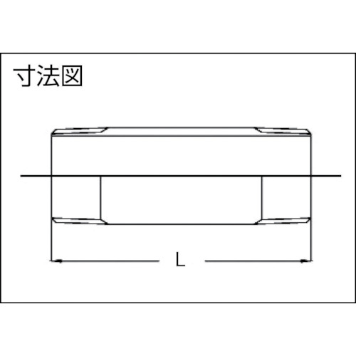 ねじ込み管継手 SUS 両長ニップル 25AX50L【TNL-25AX50L】