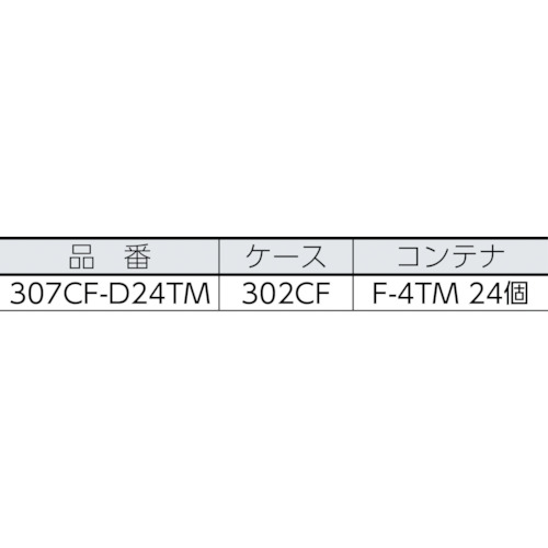 バンラックケースCF型 F-4TMX24個付【307CF-D24TM】