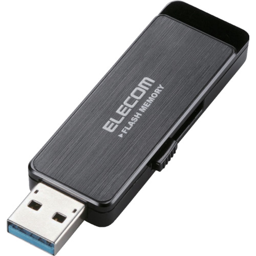 USB3.0フラッシュ 32GB AESセキュリティ機能付 ブラック【MF-ENU3A32GBK】