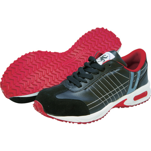 耐滑樹脂先芯入りスニーカー 黒 25.0cm【V206BK-25.0】