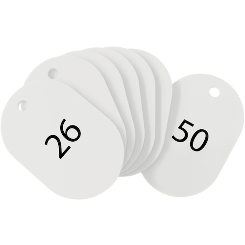 番号札 大 番号入り26〜50 白 (25枚入)【BF-51-WH】
