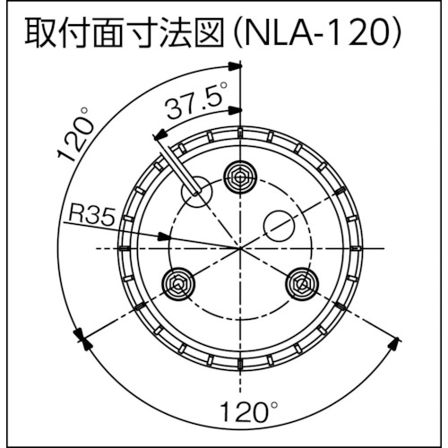 大型LED回転灯 フラッシャーランタン黄【NLA-120Y-100】