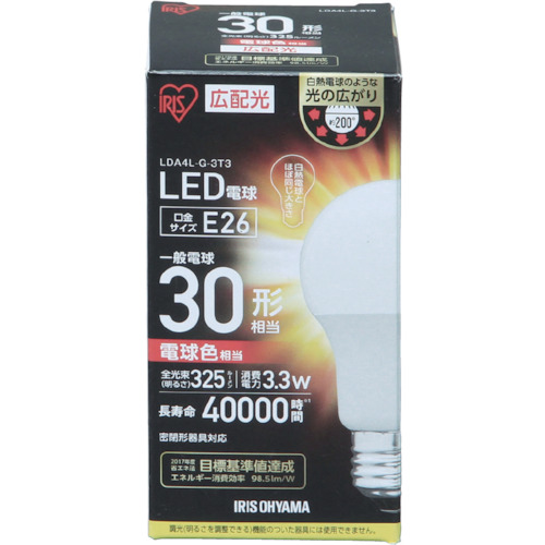 LED電球 広配光 電球色30形相当(325lm)【LDA4L-G-3T3】