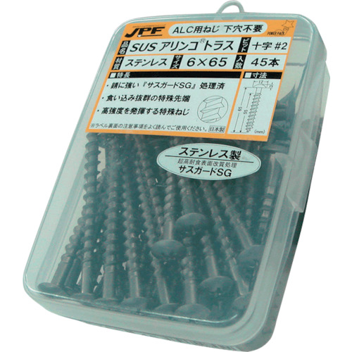 ステンレスアリンコ トラス M6×40 (60本入)パワーパック【SUS ALINC TRUSS 6X40P-60 SG】