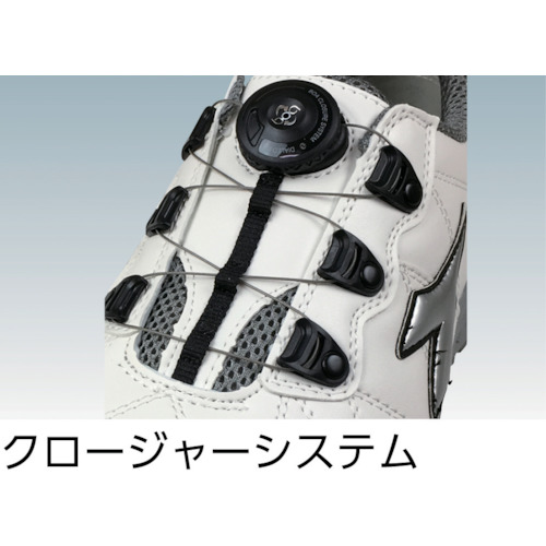 DIADORA安全作業靴 フィンチ 白/銀/白 28.0cm FC181-280 ドンケル製