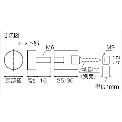 サインナット平丸Φ20―25 本金メッキ 【SN-AA205】