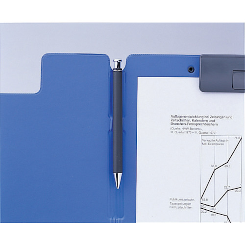 A4クリップファイル 青【F2650-8】