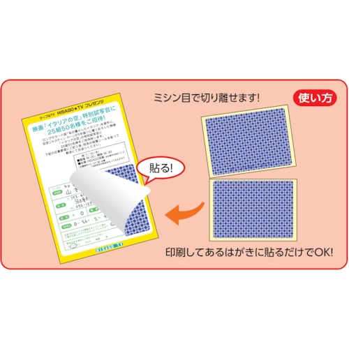 簡易情報保護ラベルはがき2面(紙タイプ)【OP2411】