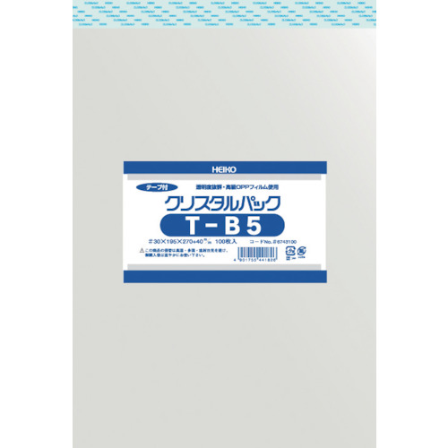 Opp袋 テープ付き クリスタルパック T B5 T19 5 27 シモジマ製 電子部品 半導体通販のマルツ