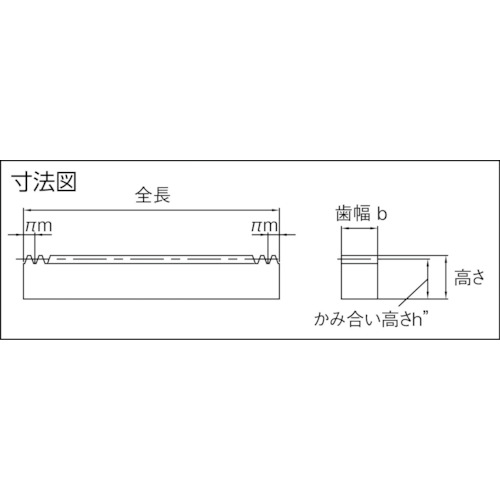 両端面加工ラックSRF1.5-300【SRF1.5-300】