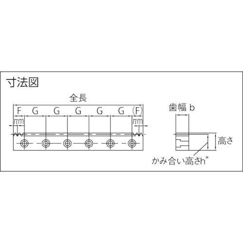 取付穴加工ラックSRFD2.5-1500【SRFD2.5-1500】