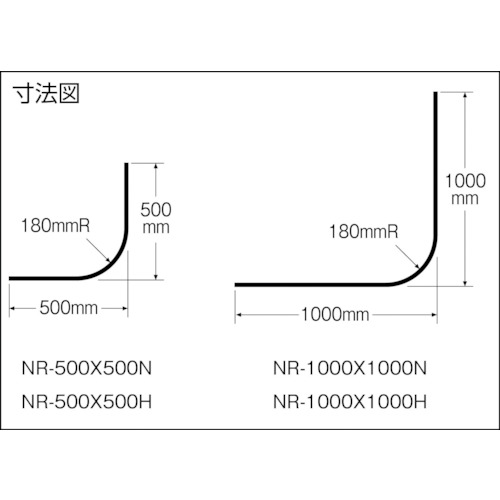 ニユ-リブ カ-ブ アルミホワイト 1.00【NR-1000X1000H】