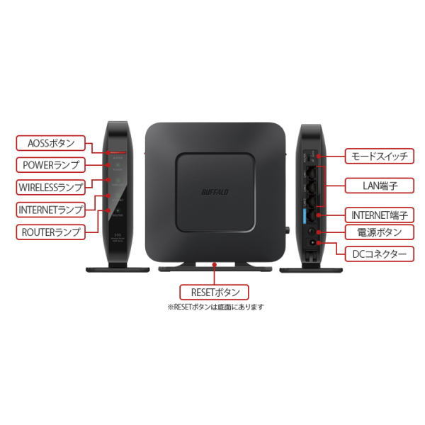 無線LAN親機 11n/g/b 300Mbps エアステーション QRsetup ハイパワーGiga Dr.Wi-Fi対応 WSR-300HP  バッファロー製｜電子部品・半導体通販のマルツ