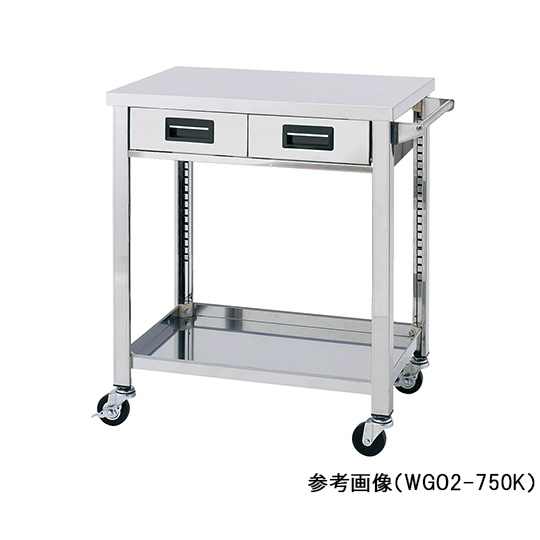 ステンレス製ワゴン WGO2-750K【1-2720-02】