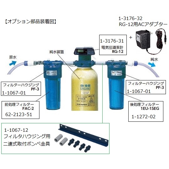 カートリッジ純水器 ACアダプタ【1-3176-32】