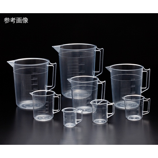 TPX手付きビーカー 3000mL 1個 3006-08【1-4627-17】