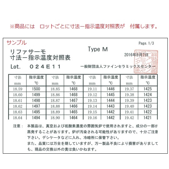 共通熱履歴センサーリファサーモ200入L【1-5030-03】