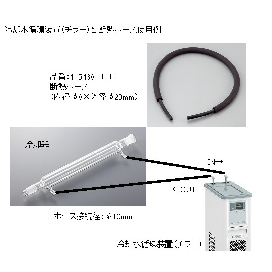 低温恒温水槽用断熱ホース 3m【1-5468-22】