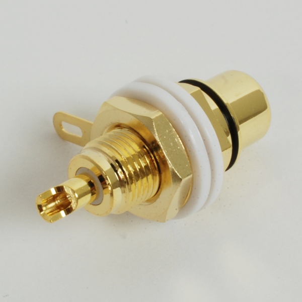 RCAジャック(黒、パネル用、金メッキ、絶縁型)【RJ-2000B-T/B】
