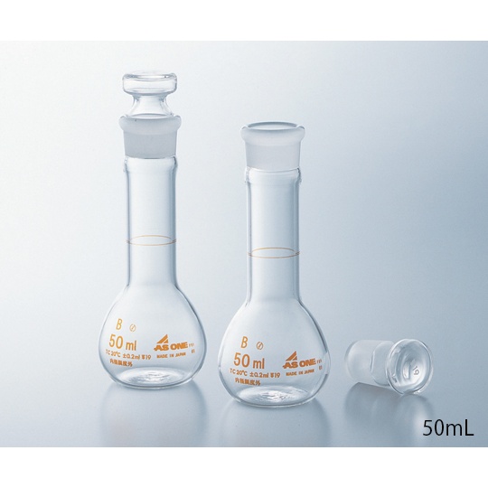 短型メスフラスコ白200ml ASONE【1-8566-03】