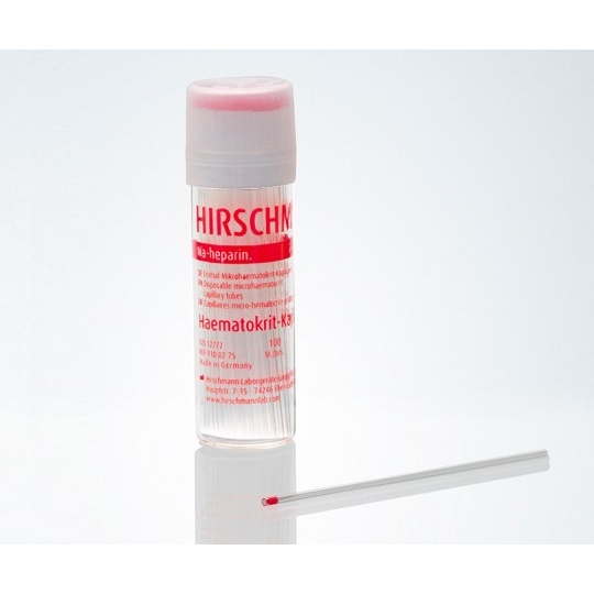 ヘマトクリット毛細管ヘパリン処理 1000本入【2-454-21】