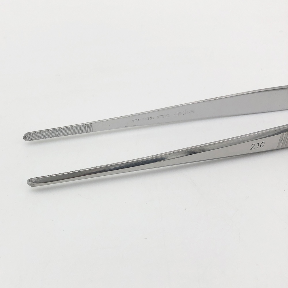 ステンレス製ピンセット 210mm【6-531-04】