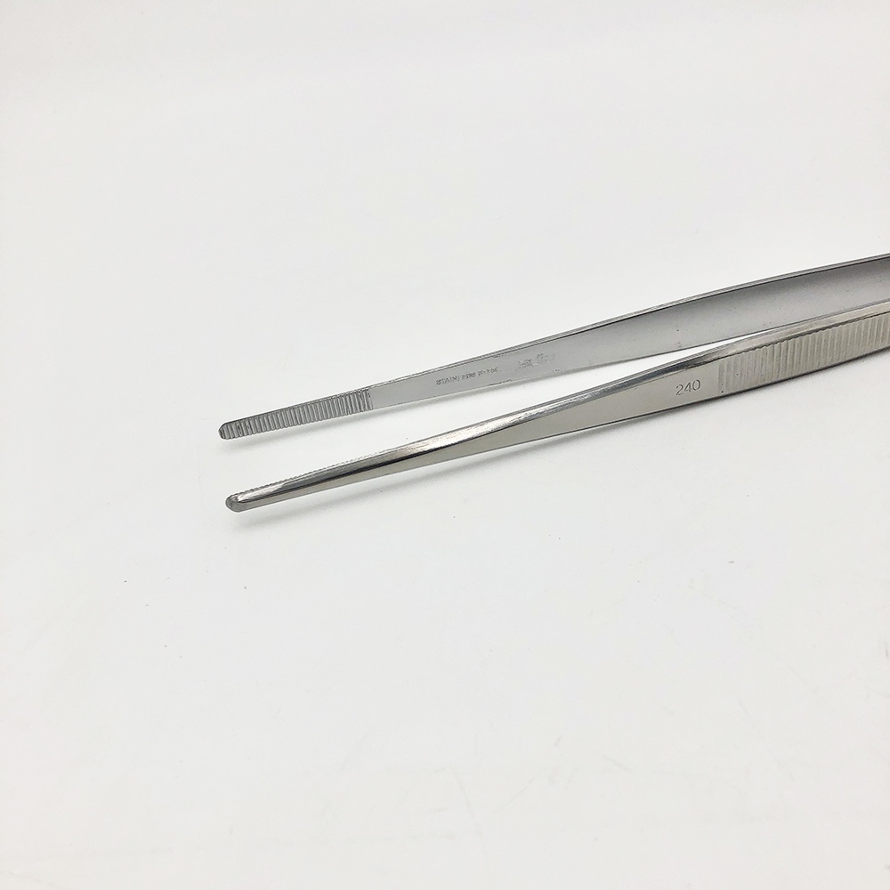 ステンレス製ピンセット 240mm【6-531-05】