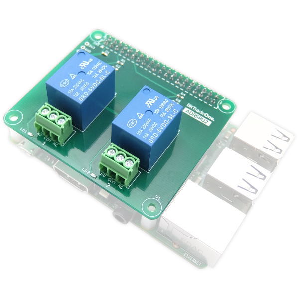 Raspberry Pi用リレー制御拡張基板(2回路)【ADRSRU2】