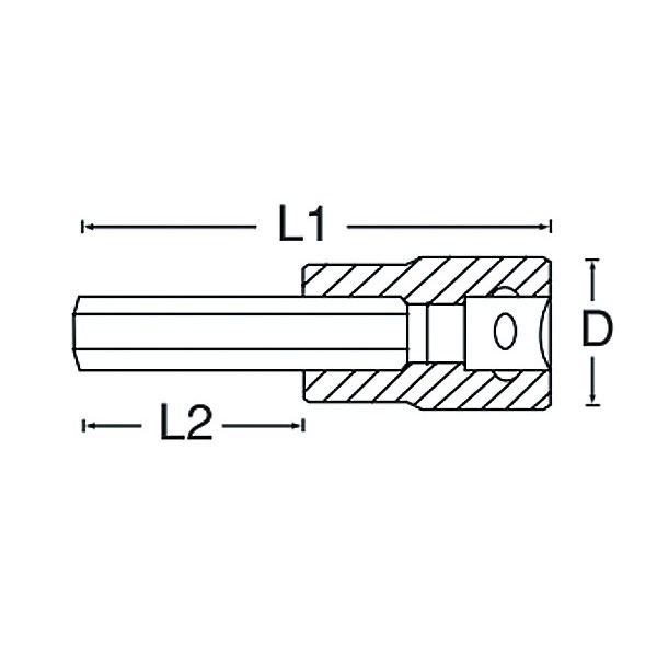 22883(#22613)3/8DR 3MM ヘックスビットソケット【22883】