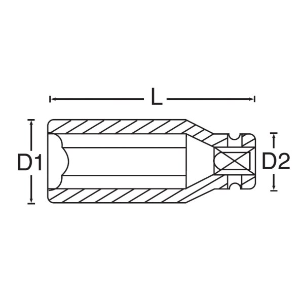 23277 1/2DR 27MM ディープ インパクト ソケット【23277】