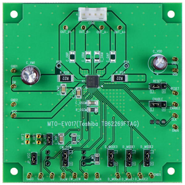 ステッピングモータドライバIC(TB62269FTAG)評価基板【MTO-EV017(TB62269FTAG)】