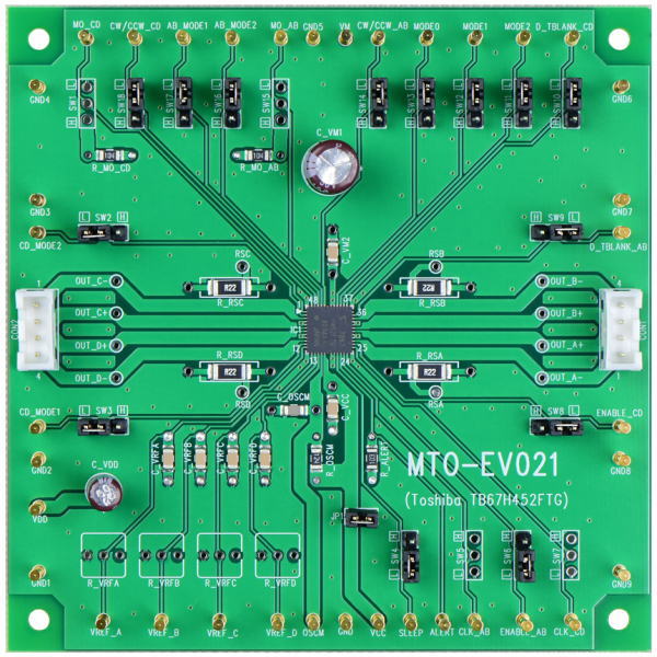 ステッピングモータドライバIC(TB67H452FTG)評価基板【MTO-EV021(TB67H452FTG)】