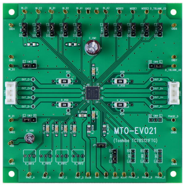 ステッピングモータドライバIC(TC78S121FTG)評価基板【MTO-EV021(TC78S121FTG)】